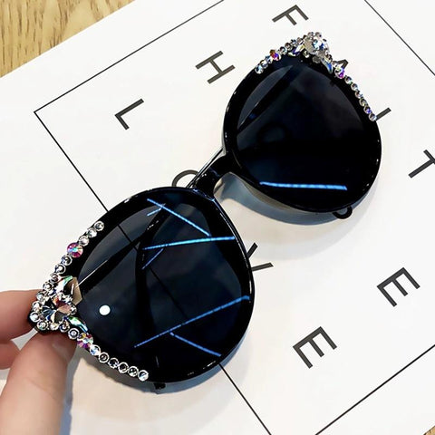 Fashion Round Cat Eye Sunglasses Women-WF01324-Veeddydropshipping