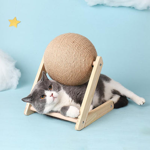Cat Scratching Ball Toy Kitten Sisal Rope Ball-HA01414-Veeddydropshipping