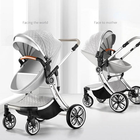 Baby Stroller 2 in 1 Can Sit Can Lie Baby Pram High Landscape bidirectional-TB00365-Veeddydropshipping