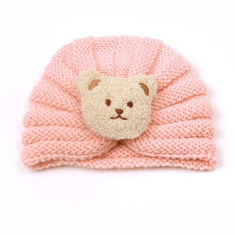 Cute Bear Baby Beanie Autumn Winter Knitted Hats for Girls Boys-TB00725-Veeddydropshipping