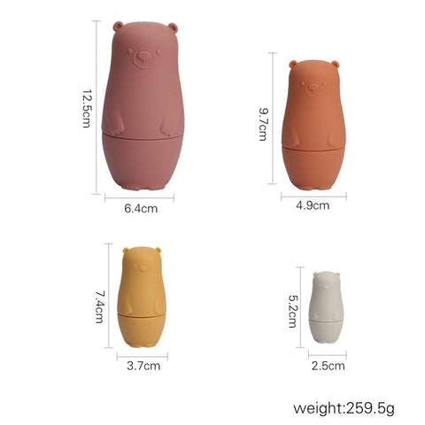 Silicone Matryoshka Stacking Toy Russian Nesting Dolls Baby Montessori-TB00509-Veeddydropshipping