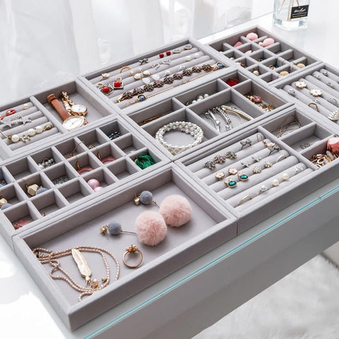 Jewelry Box Organizer DIY Display Tray Portable Storage -JW01723-Veeddydropshipping
