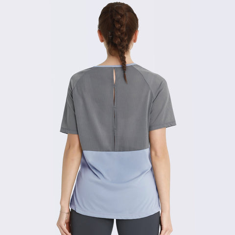 Breathable Yoga Shirts Quick-Dry Short Sleeved Mesh Running T-shirt Exercise -OS00893-Veeddydropshipping