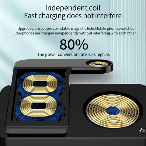 100W 4 in 1 Wireless Charger Stand Foldable  Fast Charging Station For iPhone-PA01057-Veeddydropshipping