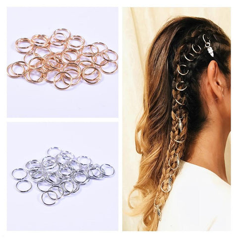 Starfish Shell Hair Rings Braid Hair Clips Cuffs Rings Jewelry  -JW00547-Veeddydropshipping