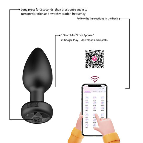 App Remote Vibrator Anal Plug Adult Products Wholesale Wireless Remote -BH01281-Veeddydropshipping
