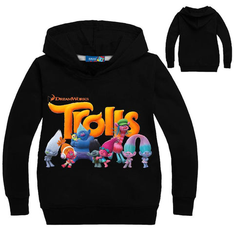 New Arrivals Trolls Sweatshirt Kids Poppy Clothes Girls Cartoon Hoodies-TB01014-Veeddydropshipping