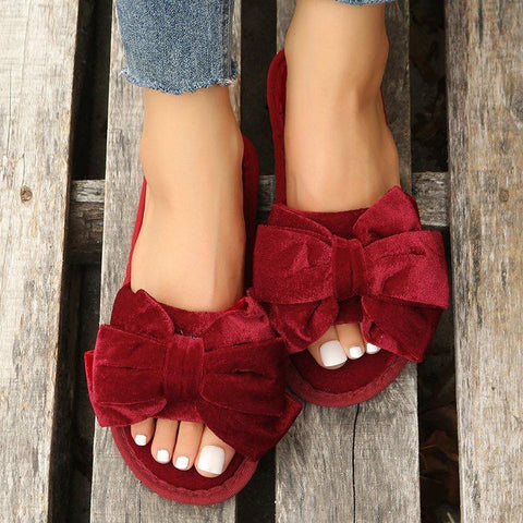Faux Fur Floor Shoes Indoor Ladies Warm Home Slippers-BS01144-Veeddydropshipping