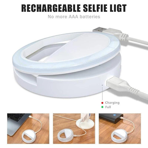 LED Selfie Ring Light USB Charge Phone Flashes Lens Luminous-PA01254-Veeddydropshipping