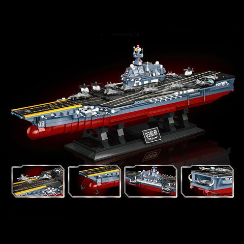 1560Pcs Military WW2 Micro NAVY ARMY Aircraft Carrier Model Building-TB01486-Veeddydropshipping