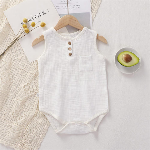 Summer Baby Boy Girl Rompers Muslin Cotton Sleeveless-Veeddydropshipping-8