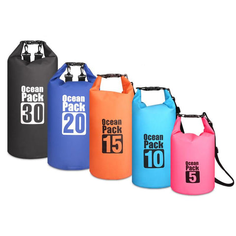 PVC Waterproof Bag 5L 10L 20L Outdoor Swimming Bag Diving Compression Storage  -OS00082-Veeddydropshipping