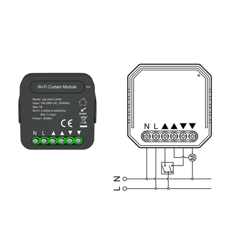 ABHU Wifi-CP03 Tuya Curtain Switch Module For Roller Shutter-TI01088-Veeddydropshipping