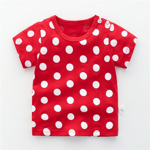 2023 Summer Shorts Sleeve Children Girls T-shirts Cartoon Printed Baby-TB00955-Veeddydropshipping