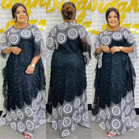 African Women Dashiki Long Evening Maxi Dresses-WF01666-Veeddydropshipping