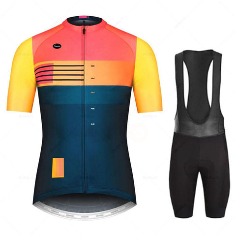 2023 Team Cycling Jersey Sets Summer Short Sleeve Bicycle Breathable Men MTB Bike -OS01075-Veeddydropshipping