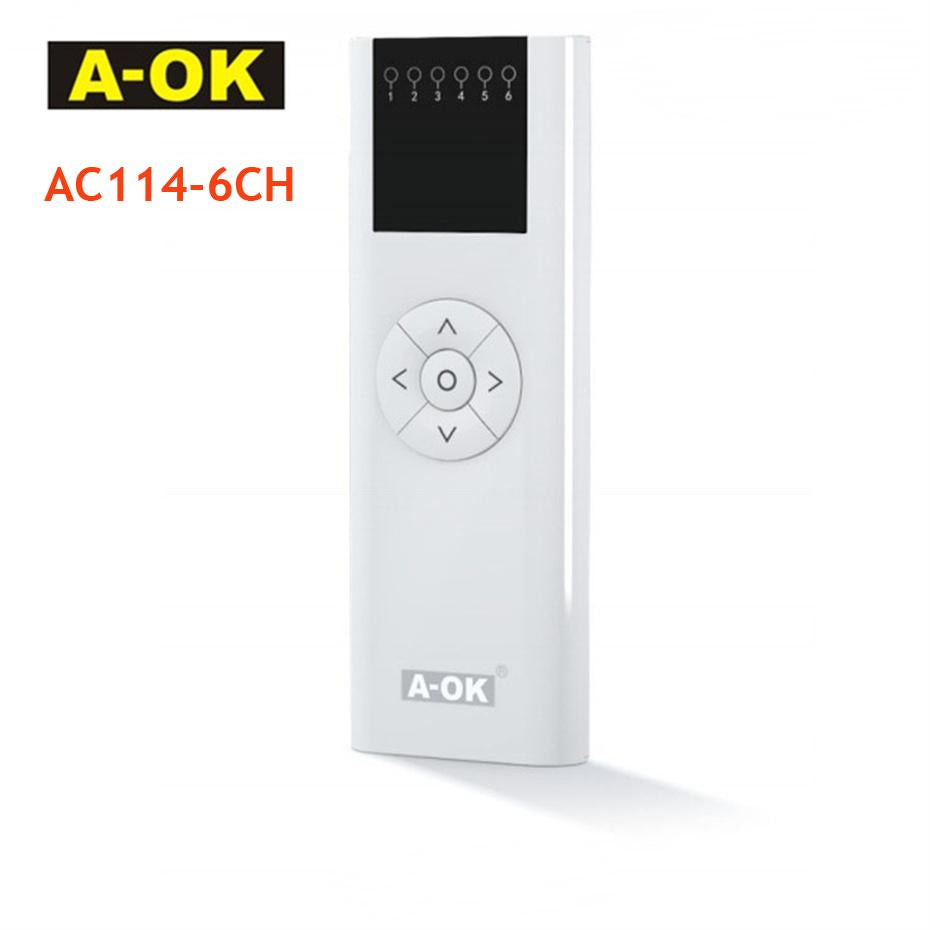 A-OK AC114 01/02/06/16 Channel Handheld Wireless Emitter for A OK RF433-TI01067-Veeddydropshipping