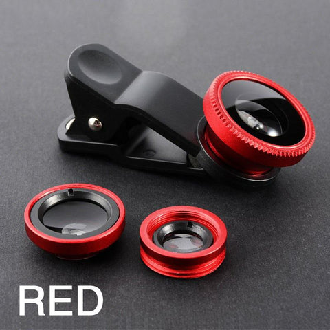 3-in-1 Phone Fisheye lens 0.67x Wide Angle Zoom With Clip Universal-PA01236-Veeddydropshipping
