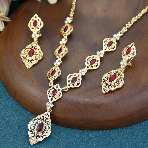 Jewelry Sets Morocco Style Earring Necklace Set  -JW00351-Veeddydropshipping