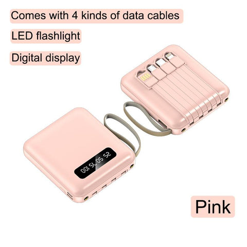 20000mAh Digital Display Power Bank Comes With 4 Wires Large Capacity PoverBank Mobile Phone-PA00455-Veeddydropshipping