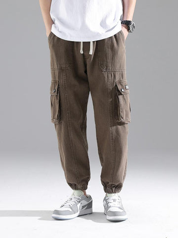 Pants Men Plus Size Baggy Joggers Streetwear-MF00608-Veeddydropshipping