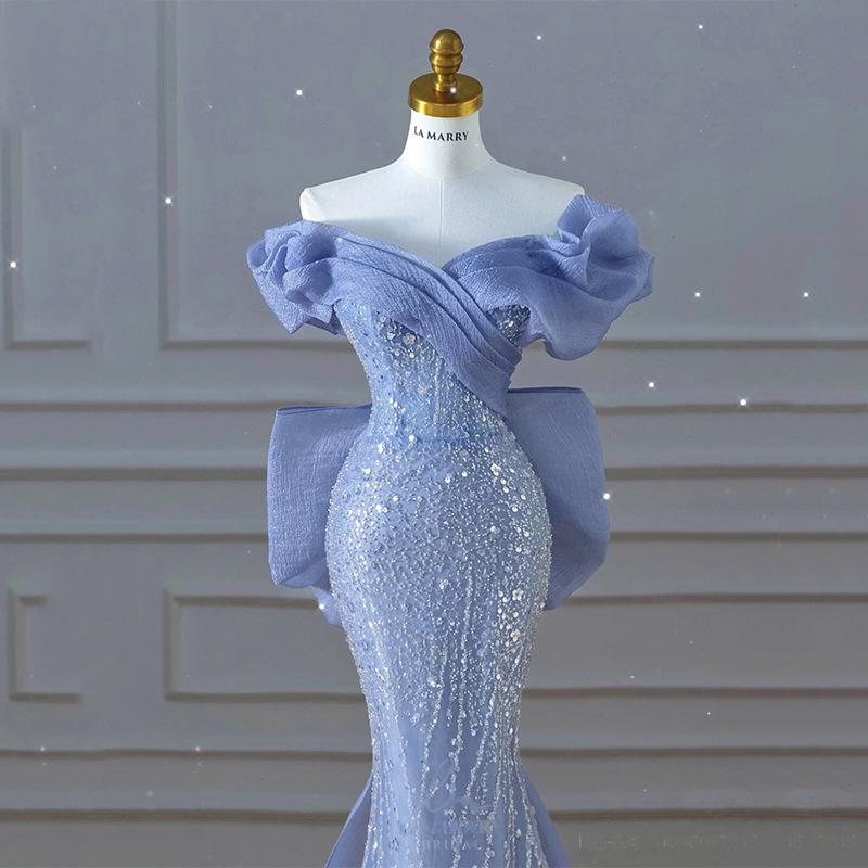 Prom Dresses Off Shoulder V Neck-Veeddydropshipping