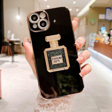 Bling Perfume Bottle Handbag TPU Case Cover For iPhone 13 14 XR/ Samsung S22-PA00165-Veeddydropshipping
