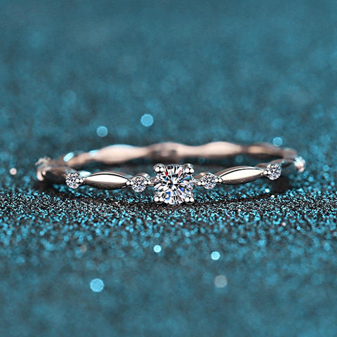 Ring for Women Jewely Sterling Sliver 18k White Gold Plated-Sterling Silver -JW00020-Veeddydropshipping