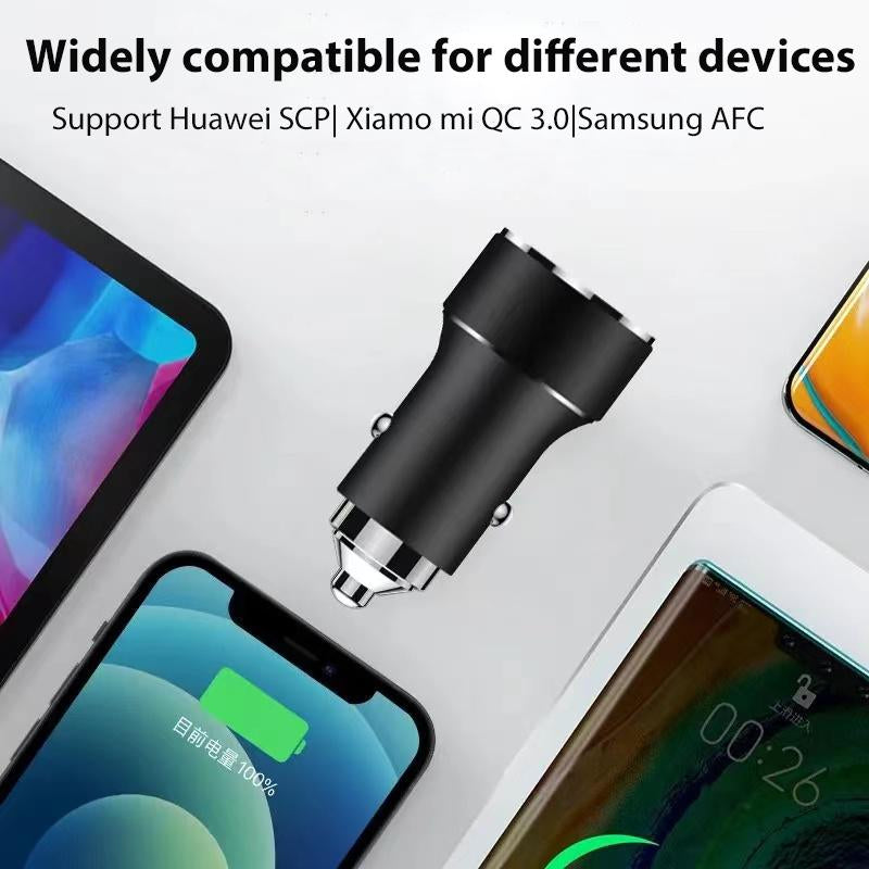 USB Car Charger 120W 2 Port Fast Charging Adapter-Veeddydropshipping