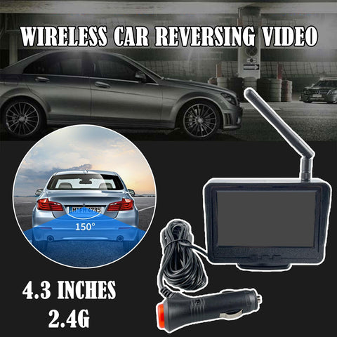 Wireless Car Monitor Screen 4.3inches 2.4G Rear View Reverse Camera LCD-AM00673-Veeddydropshipping