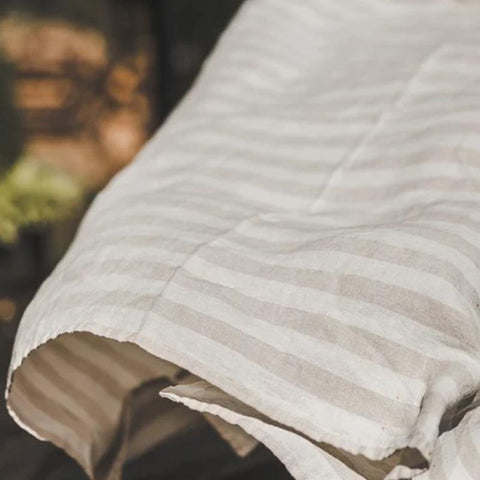 Linen Bath Towel Striped Weave Beach Towels Wrap-HA00541-Veeddydropshipping