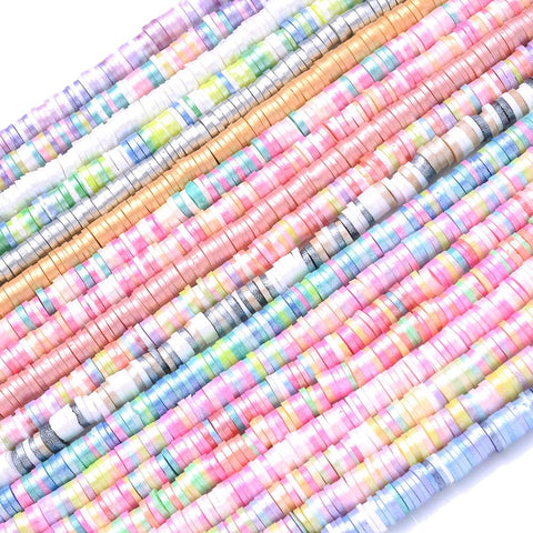 Round  Clay Beads Handmade Disk Loose Spacer Beads For Jewelry-JW01508-Veeddydropshipping