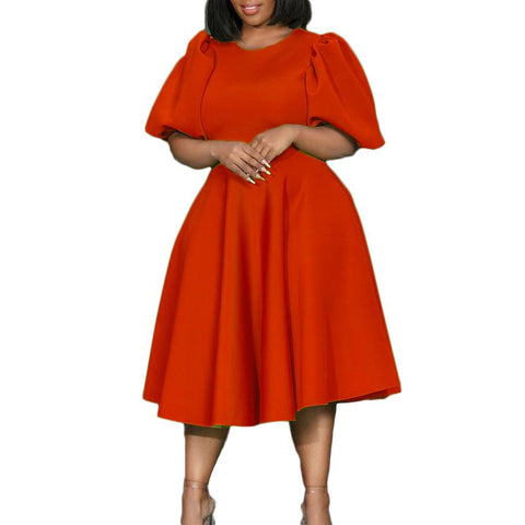 African Dresses Women Half Sleeve O-neck-Veeddydropshipping