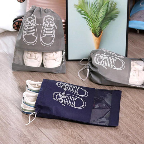 Shoe Dust Covers Drawstring Clear Storage Bag-HA01145-Veeddydropshipping