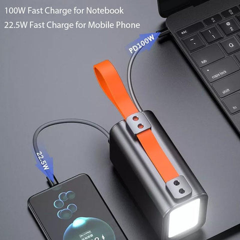 100W Power Bank Portable Powerbank 30000mAh Type C PD Fast Charging Outdoor External-PA00071-Veeddydropshipping