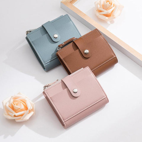 Purse Mini Hasp Solid Multi-Cards Holder Coin Short Wallets-BS00653-Veeddydropshipping