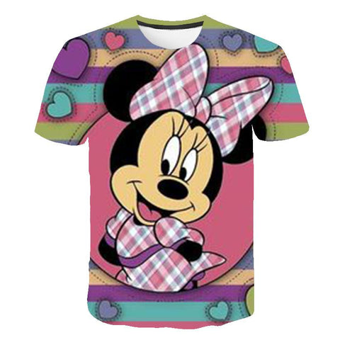 Kawaii TShirts 3D Print Disney Mickey Mouse Kids T Shirt Summer Fashion-TB01174-Veeddydropshipping