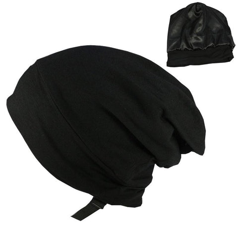 Lined Sleeping Beanie Hat Bamboo Headwear-Veeddydropshipping