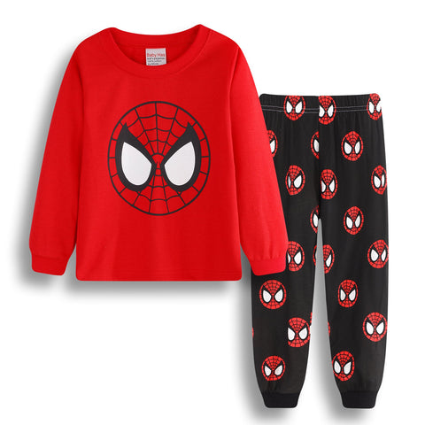 Anime Spiderman Marvels Kids Pajamas Set Children Sleepwear Cartoon-TB01051-Veeddydropshipping