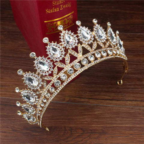 King Tiaras and Crowns Bridal Diadem For Bride Women  -JW00532-Veeddydropshipping