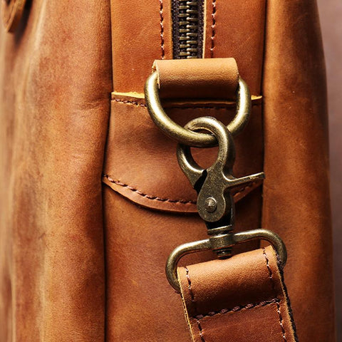 Genuine Leather Male Laptop Bags Men&#39;s Handbag Business Office-BS00429-Veeddydropshipping