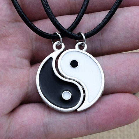 Necklace For Couple  Friendship Yin Yang Pendants -JW01208-Veeddydropshipping