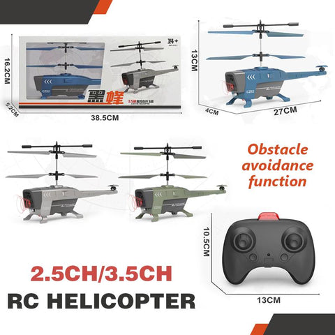 Rc Helicopter 3.5Ch 2.5Ch Rc Plane 2.4G Rc Helicopters for Adults Obstacle-TB01402-Veeddydropshipping