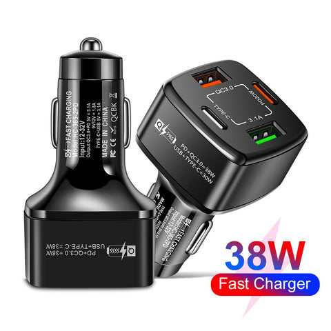 FLOVEME 4 in 1 PD 38W Car Charger for iPhone 14-PA01179-Veeddydropshipping
