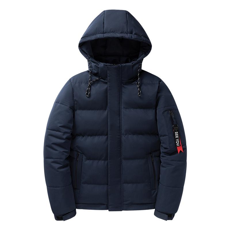 Casual Black Windproof Overcoats Jacket Detachable-Veeddydropshipping