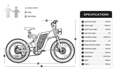 Electric Bike Mountain Moped Ebike 20 Inch Fat Tire 2000W 48V 30AH Road EBike-OS00943-Veeddydropshipping