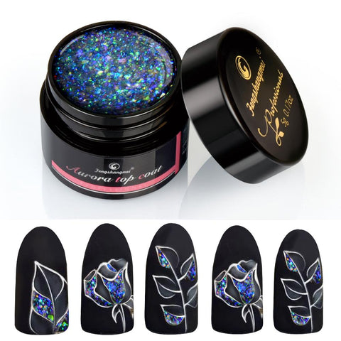 5g Aurora Gel Nail Polish Top Coat Hybrid Gel Varnish Clear -BH01015-Veeddydropshipping