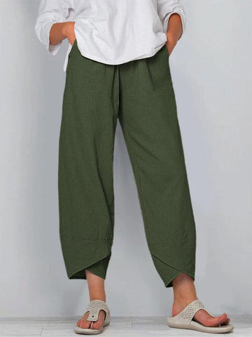 Women Harem Pants Vintage Printed Wide Leg Trousers-WF00460-Veeddydropshipping