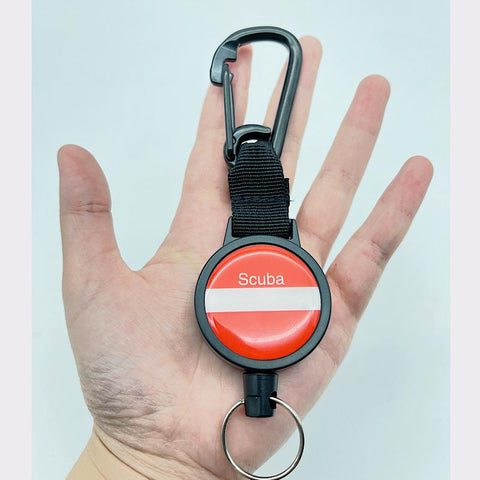 TEC Dive Safety Tool Scuba Diving Anti-lost Spring Scalable Black paint -OS00216-Veeddydropshipping