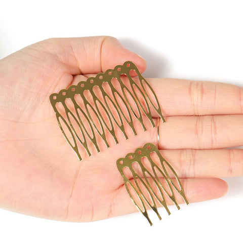 Metal Hair Comb Blank Hair Hairpins For Jewelry Making DIY -JW01600-Veeddydropshipping